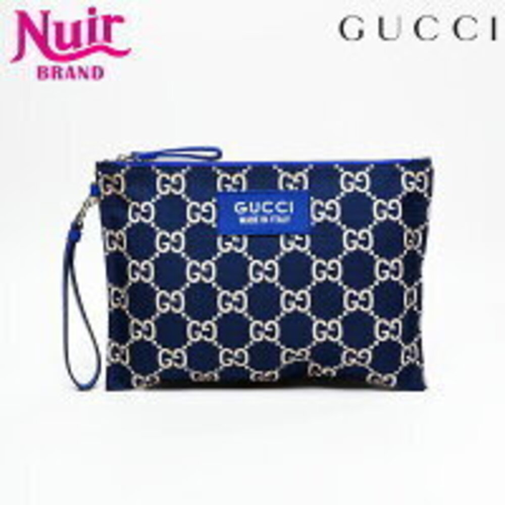 Gucci GG Canvas Clutch Bag Blue